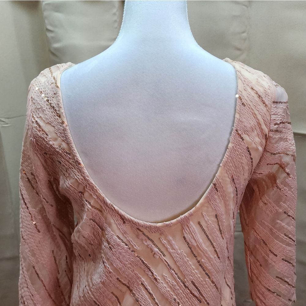 Ark & Co When You Dream Pink Sequin Mini Dress Size Small - Picture 11 of 14